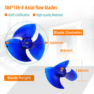 ใบพัดพัดลมไหลตามแนวแกนสำหรับ384ปลอกหุ้มเครื่องปรับอากาศภายนอกพัดลม136พัดลมระบายอากาศพัดลมไหลตามแนวแกนใบพัด - Product Image 5