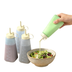 Food Grade Silicone <b>Squeeze</b> <b>Bottle</b> M Size Leak Resistant For Kitchen Salad Dressing Travel Use - Product Image 1