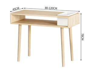 Mesa de Manicura Moderna Minimalista de Madera, Estilo Nórdico, con Bandeja de Almacenamiento, Estación de Trabajo Profesional de Doble Capa para Salón de Belleza - Product Image 6