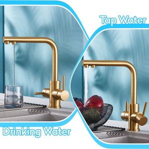 Tốt Nhất 360 Độ Xoay 304 Thép Không Gỉ 3-Cách Mixer Tap Nóng Lạnh Lọc Nước Lọc Nhà Bếp Vòi Nước Cao Cấp Chất Lượng Nước - Product Image 2