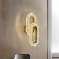 Cristal nordique décoration de la maison lampe murale de luxe chambre tête de lit couloir luminaire intérieur applique murale à LED