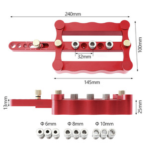 Self Centering Dowelling Jig Metric Dowel 6/8/10mm <b>Drilling</b> Tools for <b>Wood</b> Working Joinery Locator Tool - Product Image 4