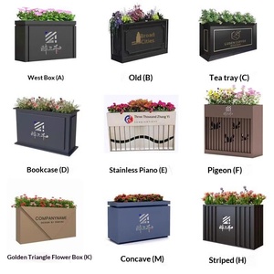 Fioriera Combinata <span class=keywords><strong>in</strong></span> <span class=keywords><strong>Ferro</strong></span> Battuto e Acciaio Inox per Esterni, Recinzione e Supporto per Fiori per Ristoranti e Caffè, Decorazione per Esterni - Product Image 6