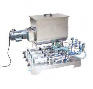 Máquina de Llenado de Líquidos Neumática Horizontal de 4 Boquillas, Máquina de Llenado de Pasta con Calentamiento y Agitación, Máquina de Llenado por Pistón - Product Image 2