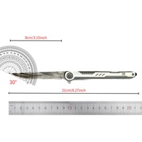 Couteau pliant en acier inoxydable, lame à pointe tombante, manche en aluminium, couteau de poche pour sports de plein air, ouverture par bouton de pouce