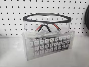 Lunettes WELTA avec branches réglables, plaquettes de nez souples, vision large, anti-poussière, en polycarbonate, demi-monture, verres anti-rayures/anti-buée, CE EN16321 ANSI - Product Image 5