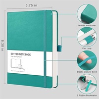 Carnet de planification A5 ligné à couverture rigide en cuir PU personnalisé, avec reliure cousue et impression couleur sur mesure pour étudiants