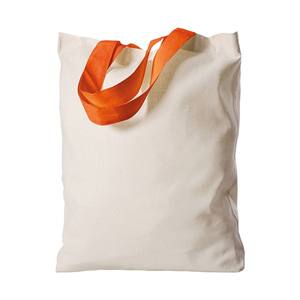 Sac de courses en toile moyen avec poignées orange pour usage quotidien - Product Image 1