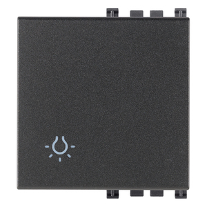 Wall <b>Switch</b> 2M Gray Light Symbol Button 4.46x4.9x2.23cm - Product Image 1