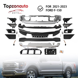 Topzonauto pour Ford F-150 2021-2023, kit de pare-chocs avant chromé avec feux antibrouillard - Product Image 1