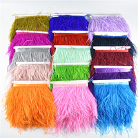 Grossiste en glands de plumes d'autruche personnalisés 8-10CM, matériel de décoration de vêtements DIY, jupe de danse latine, dentelle, accessoires vestimentaires