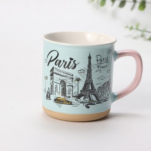 Idée souvenir touristique de la ville de <span class=keywords><strong>Paris</strong></span> personnalisée tasse à café en céramique couleur Morandi tasses en porcelaine pour les invités - Product Image 4