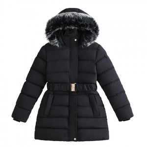 Manteau d'hiver court à capuche pour adolescentes, coupe-vent matelassé épais avec fermeture éclair, veste chaude pour jeunes filles - Product Image 4