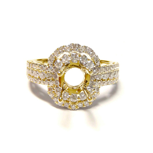 Bague de Fiançailles et de Mariage Classique pour Femme en Or Blanc Massif 18 carats avec Diamant Véritable, Sertissage à Griffes, Coupe Brillante, Motif Floral Éblouissant – Idée Cadeau - Product Image 3