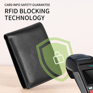 Men's Top Genuine Leather Blocking Bifold Wallet Slim Short Purse With 2 ID Windows Multi Card Slots For Daily Business <b>Travel</b> - Product Image 2
