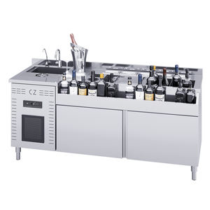 محطة بار كوكتيل مخصصة لمنصة عمل البارتندر، مجموعة كاملة من معدات البار على الطراز الأمريكي، مورد معدات البار - Product Image 1