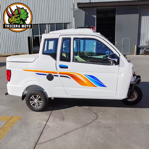 Tricycle électrique 2-en-1 60V 1000W avec carrosserie fermée, siège passager et plateforme de chargement, idéal pour les <span class=keywords><strong>petites</strong></span> entreprises et les trajets quotidiens - Product Image 2