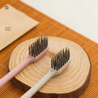 Kit d'articles de toilette jetables pour hôtel, vente en gros d'usine, avec logo personnalisé, en paille de blé, fournitures hôtelières