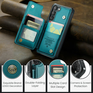 Coque arrière CaseMe RFID pour <span class=keywords><strong>Samsung</strong></span> <span class=keywords><strong>Galaxy</strong></span> S24 Etui avec portefeuille antivol antichoc Emplacements soignés pour <span class=keywords><strong>Samsung</strong></span> S24 S23 S22 S21 S20 - Product Image 2