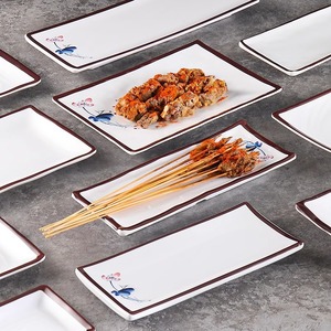 Chinese-style <b>melamine</b> rectangular <b>plate</b>, commercial hot pot side dish, restaurant stir-fry <b>plate</b>, cold dish <b>plate</b>, barbecue - Product Image 2