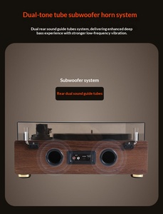 Tourne-disque vinyle rétro <span class=keywords><strong>haut</strong></span> <span class=keywords><strong>de</strong></span> <span class=keywords><strong>gamme</strong></span> pour enceinte stéréo, décoration d'intérieur, modèle <span class=keywords><strong>de</strong></span> gramophone à double <span class=keywords><strong>haut</strong></span>-parleur à l'ancienne D13112 - Product Image 4