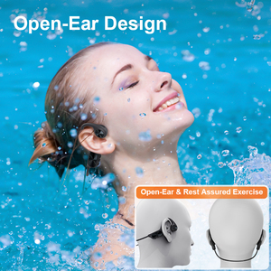 Nouveaux écouteurs sportifs à conduction osseuse étanches IPX8, design ouvert, tour de cou, oreillettes sans fil BT6.0 - Product Image 6