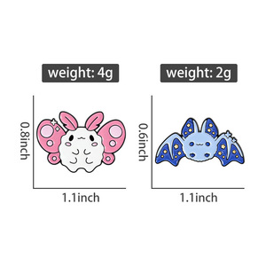 Broche Adorable en Métal en Forme de Papillon ou de Chauve-souris, Accessoire Vestimentaire, Vente en Gros - Product Image 2