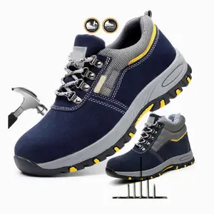 safety shoes size 3 Snow Rain Outdoor Protective Non Slip Anti Puncture Proof Shoes Winter Safety Work Boots steel toe shoes