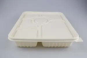 Neueste heiße Verkauf Maisstärke Lunchbox Lebensmittel qualität herausnehmen Papier verpackung Lebensmittel box umwelt freundliche Mahlzeit Box