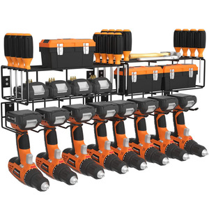2 Packs Heavy Duty Wall Mounted Power Tool Organizer for Tool Storage Garage Tool Organizers and Storage