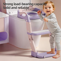 Pot de toilette portable pour enfants, pliable 3-en-1, avec urinoir et marchepied pour l'apprentissage de la propreté