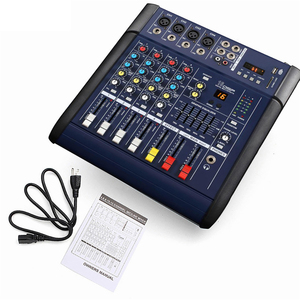 Gooermi Bộ trộn Công suất <span class=keywords><strong>USB</strong></span>/BT pmx402d Bộ điều khiển giao diện <span class=keywords><strong>USB</strong></span> Bộ trộn âm thanh DJ Bộ khuếch đại công suất máy trộn tiếng vang kỹ thuật số - Product Image 4