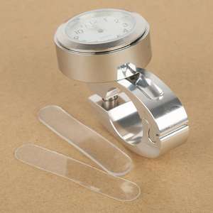 TCMT XF111714-W universel 7/8 "à 1" <span class=keywords><strong>moto</strong></span> Chrome Cruiser <span class=keywords><strong>guidon</strong></span> barre montage horloge <span class=keywords><strong>montre</strong></span> - Product Image 2