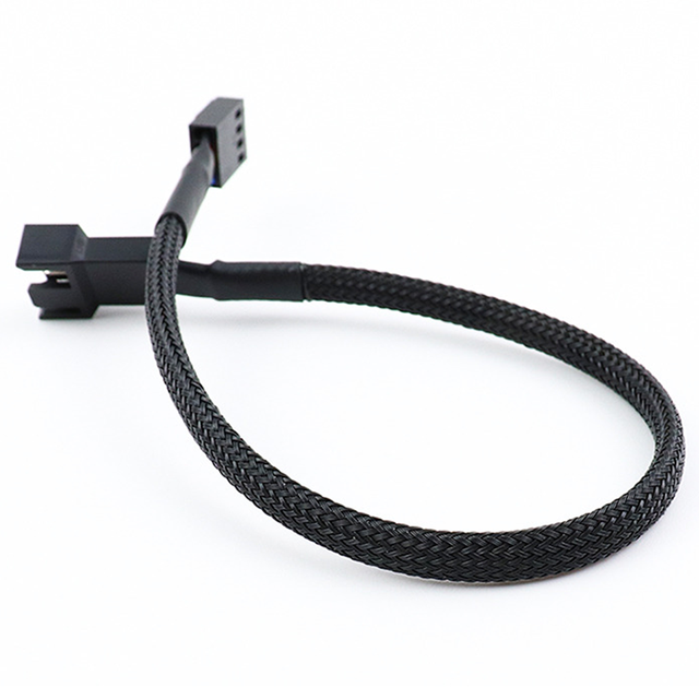 UpHere 1 to 1 Converter 4 Pin Pwm Fan Splitter Cable Sleeved 4 Pin Fan Extension Cable Computer Pc Fan Power Extension Cable