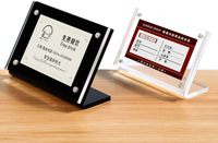 2er Pack Acryl L-Form Schilder halter Horizontal Schräg Tischplatte Rechteck 70*50mm für Preis schild & Etiketten anzeigen