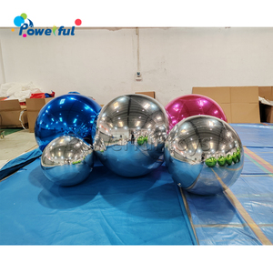 Boule miroir interactive géante argentée pour la décoration des centres commerciaux, publicité réfléchissante métallique, bâche en PVC gonflable - Product Image 5