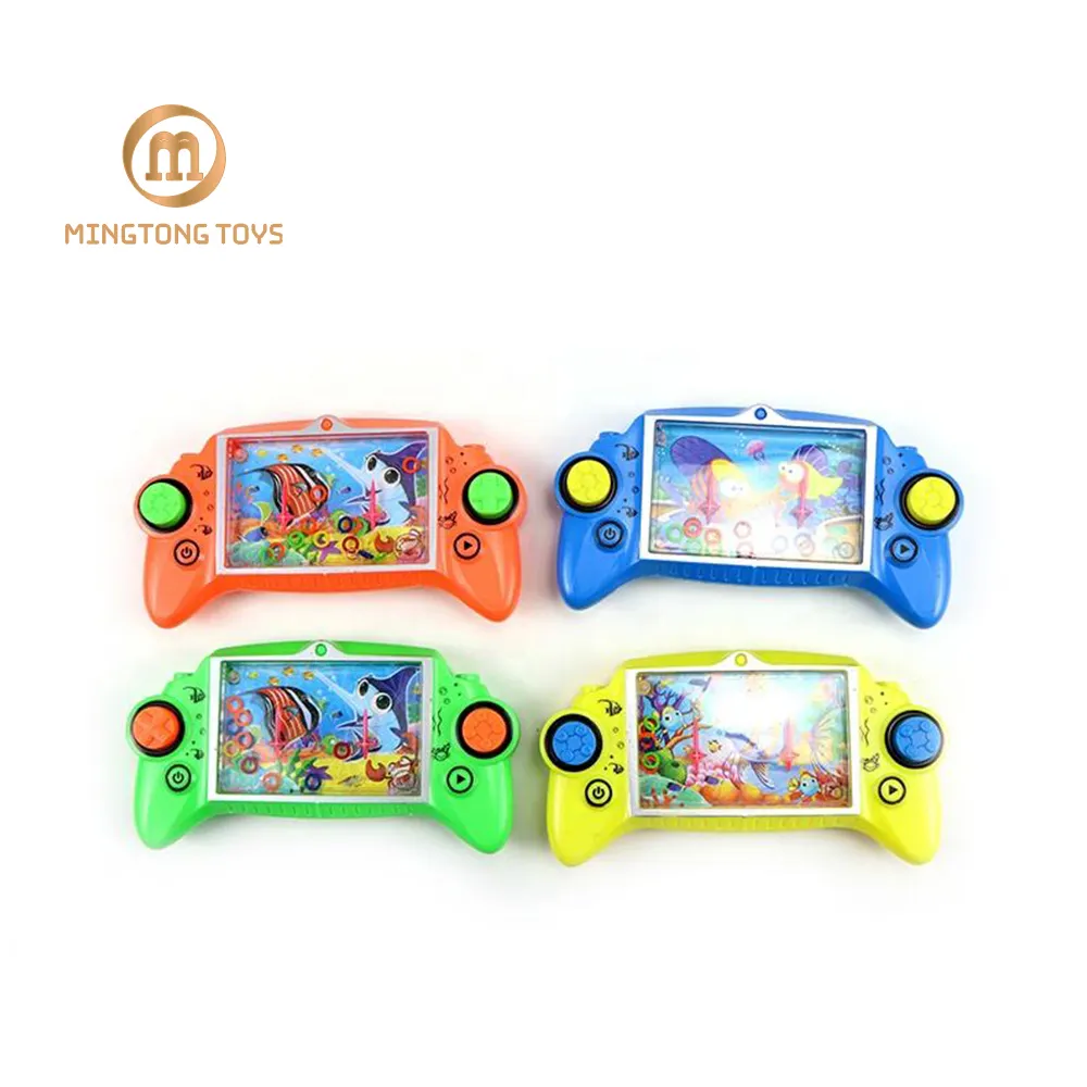 Promotion Cheap Fun Gift Plastic Mini Cartoon Console Squeeze Ring Toss Water Game Toy For Kids