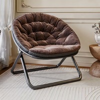 Chaise longue pliable et écologique en acier inoxydable au design moderne, gain de place, avec housse en tissu, pour salon