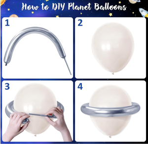 Decoración para Fiesta de Primer Cumpleaños con Temática del Sistema Solar, Nave Espacial y <span class=keywords><strong>Viajes</strong></span> Espaciales: Banderines Colgantes, Guirnalda, Arco de Globos, Adorno para Pastel y Cupcakes - Product Image 5