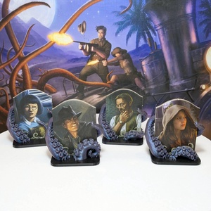 Supports d'investigateurs en acrylique personnalisables (OEM/ODM) compatibles avec le set Eldritch Horror (lot de 4) - Product Image 1