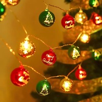 Guirlande lumineuse LED en forme de cœur pour sapin de Noël, alimentée par piles, vente en gros