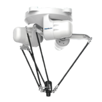 Robot de placement parallèle Delta PLC 150ppm, machine d'emballage en carton à double bras 1200mm 5KG, système de vision, équipement d'emballage automatique