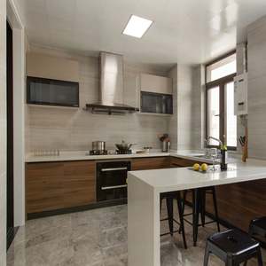 Modern Style Small Apartment Kitchen <b>Cabinet</b> Handless Hardware With Oven Ready to Assemble Factory Directly - Product Image 6