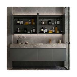 Modern Style Luxury Apartment Furniture Customized Color Bathroom <b>Vanity</b> Cabinet with Sink - Product Image 1