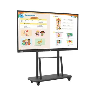 Interactive Led Whiteboards HUSHIDA Interactive Whiteboard Mobile Stand Led Display Interactive Whiteboard Games For Preschool