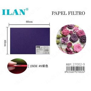 Papel de Filtro Ilan 40x60 cm, 2 mm de Grosor, Tela No Tejida Morada para Manualidades - Product Image 1