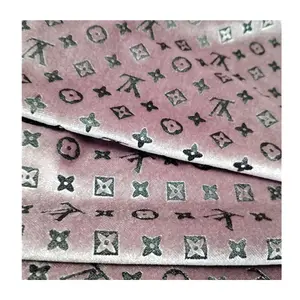 Impresión en relieve brillante coreano Ks terciopelo 95/5 poliéster Spandex tela de terciopelo para ropa