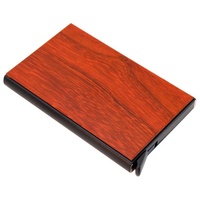 Dompet Kartu Kayu Walnut Personalisasi DIY, Dompet Tipis Kayu Beech, Tempat Kartu Kayu untuk Pria