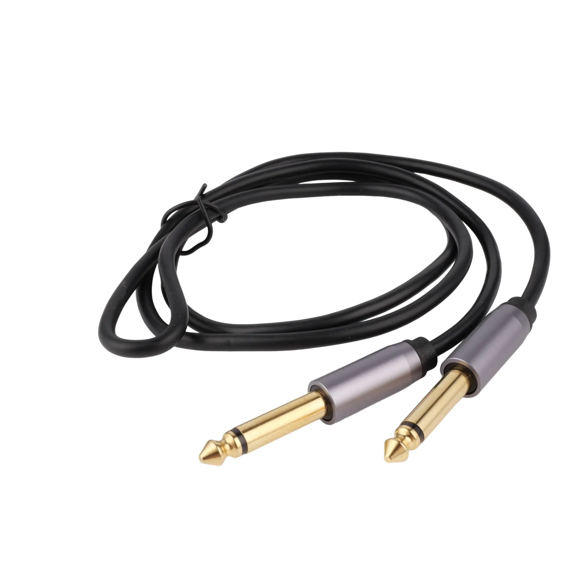 6.35mm to 6.5mm to jack Cable Gola Plated Bare Copper Guitar Cable Braided Aux Cable Hi-Fi Sound Audio Auxiliary