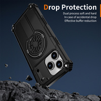 Coque de téléphone antichoc anti-stress avec support et fonction fidget spinner pour iPhone 17 Pro Max 17 Air 16 15 14 13 12